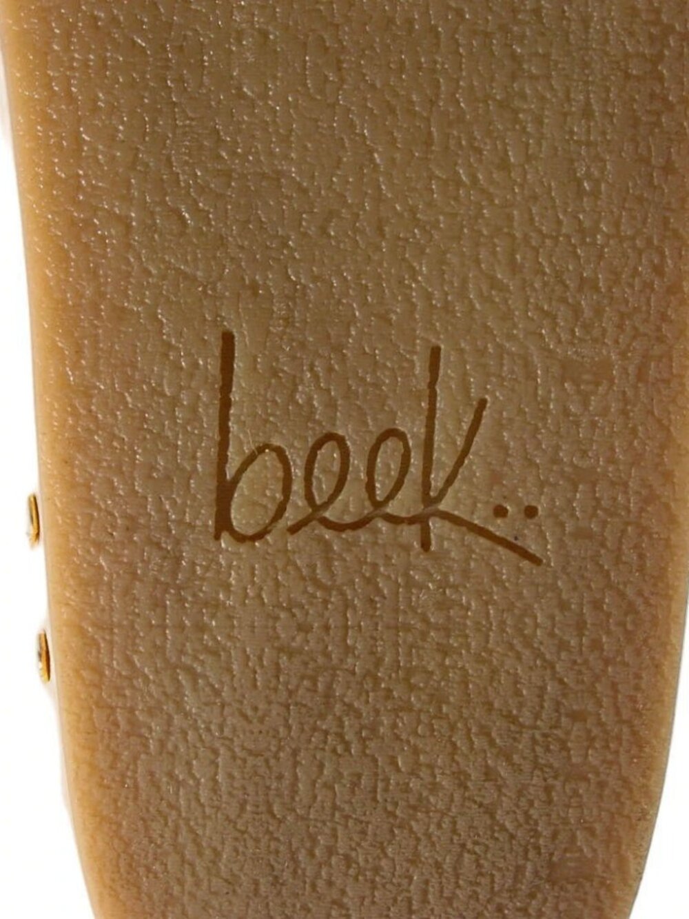 BEEK Gallito $280 Papaya Orange Leather Slide Sandals 9 - Made in MEXICO - Picture 9 of 9